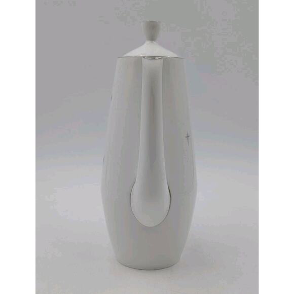 Royal Worcester Celeste Coffee Pot Bone China Snowflake Starburst England 10.5" - Picture 3 of 9